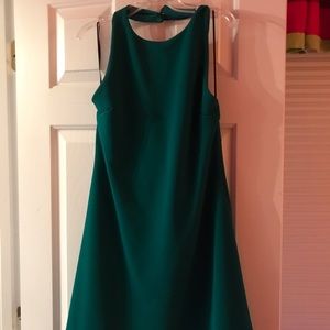 Emerald green halter dress from Lulu’s